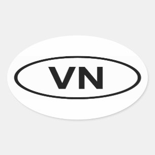 Vietnam "VN" Oval Sticker