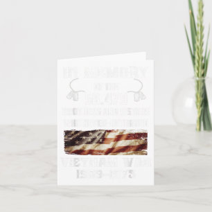 Vietnam War 1959-1975 In Memory Vietnam Veteran Ve Card