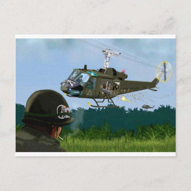 Vietnam War Bell Huey. Postcard (Front)