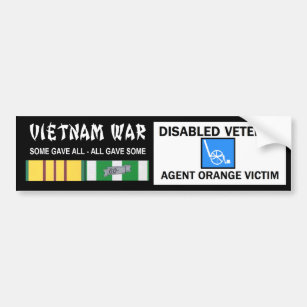 VIETNAM WAR - DISABLED VET - AGENT ORANGE VICTIM BUMPER STICKER