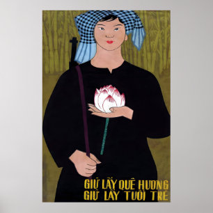 Vietnam War Propaganda Poster North Vietnam Kee