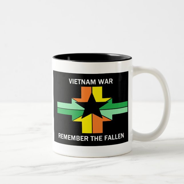 VIETNAM WAR - REMEMBER THE FALLEN Two-Tone COFFEE MUG (Right)