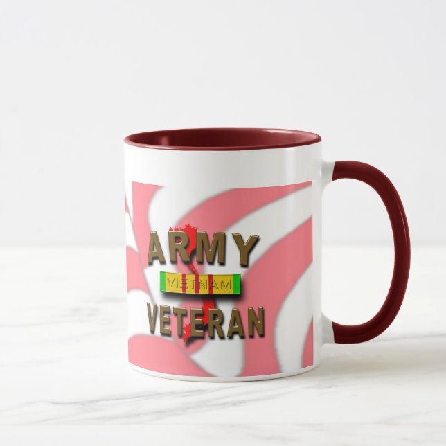 Vietnam War Veteran Service Ribbon, ARMY Mug (Right)