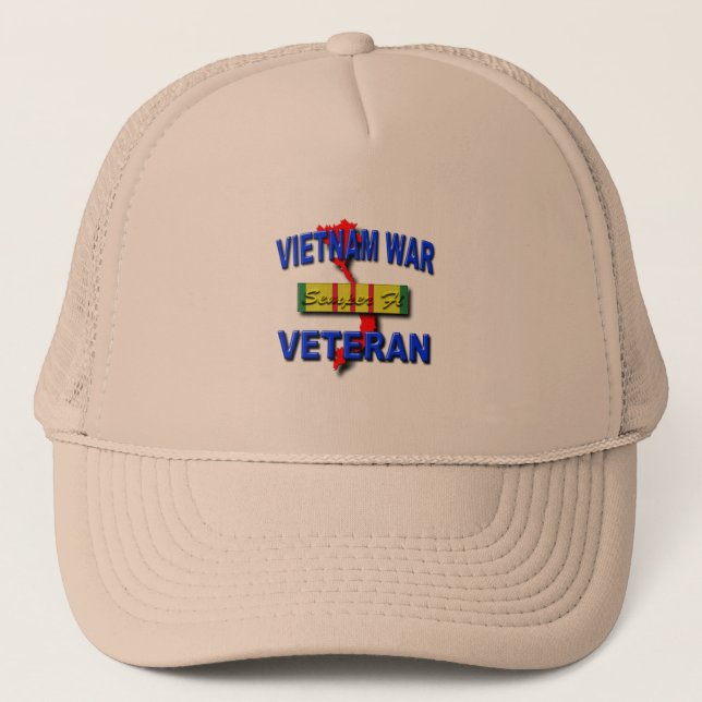 Vietnam War Veteran Service Ribbon, Semper Fi Trucker Hat (Front)