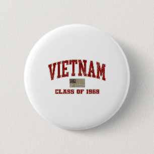 Vietnam War Veteran Shirt Military Cl Of 1968 6 Cm Round Badge