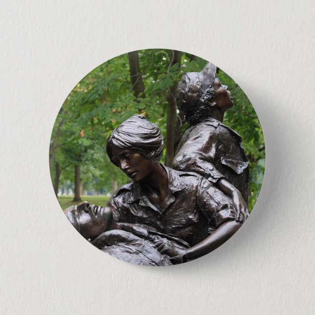 Vietnam Womens Memorial 6 Cm Round Badge (Front)