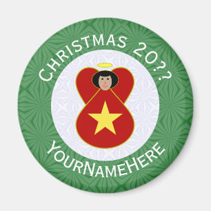 Vietnamese Angel Christmas Flag Personalised  Magnet