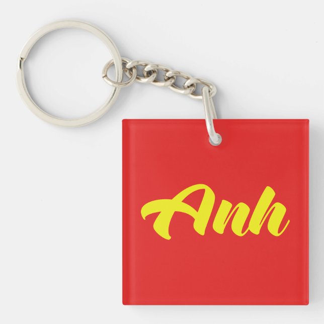 Vietnamese Brother - Anh ~ Tiếng Việt Language Key Ring (Front)