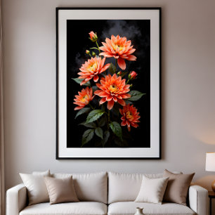 Vietnamese Chrysanthemum on the Moon Poster