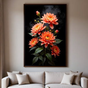 Vietnamese Chrysanthemum on the Moon Poster