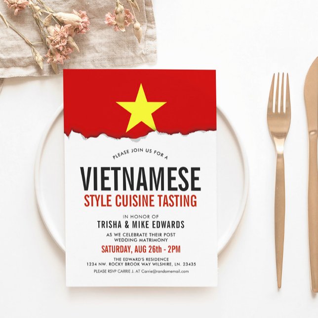 Vietnamese Cuisine | Party Flag White Invite (Creator Uploaded)