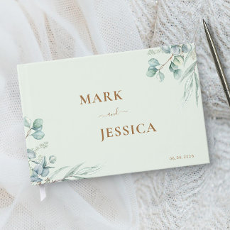 Vietnamese Eucalyptus Song Hy Wedding Guest Book