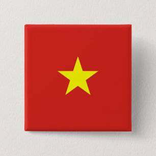 Vietnamese Flag 15 Cm Square Badge