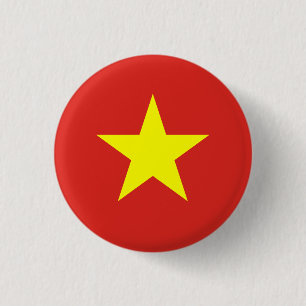 Vietnamese Flag, Flag of Vietnam 3 Cm Round Badge