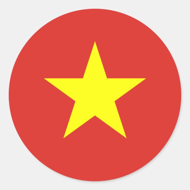 Vietnamese Flag, Flag of Vietnam Classic Round Sticker (Front)