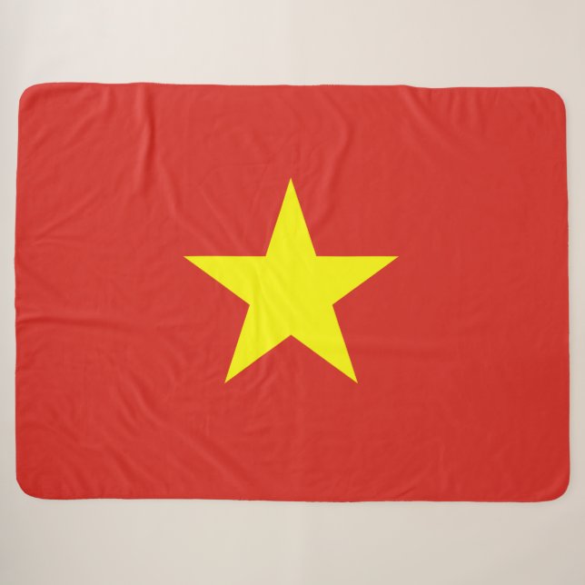 Vietnamese Flag (Vietnam) Sherpa Blanket (Front (Horizontal))