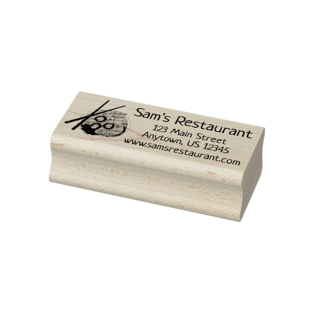 Vietnamese Food Chicken Noodle Pho Soup Foodie Rubber Stamp (Stamp)