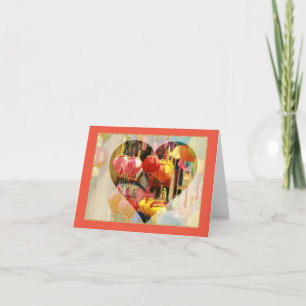 Vietnamese Lantern Folded Notecard