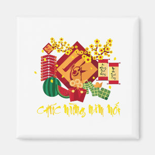 Vietnamese Lunar New Year 2026 Tet Viet Chuc Mung Magnet