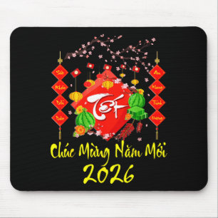 Vietnamese Lunar New Year 2026 Tet Viet Chuc Mung Mouse Pad