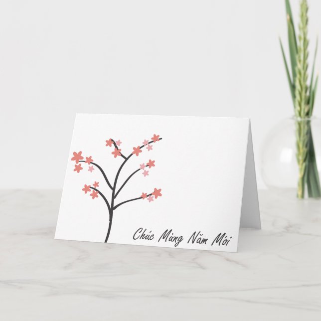 Vietnamese New Year Greeting Holiday Card (Front)