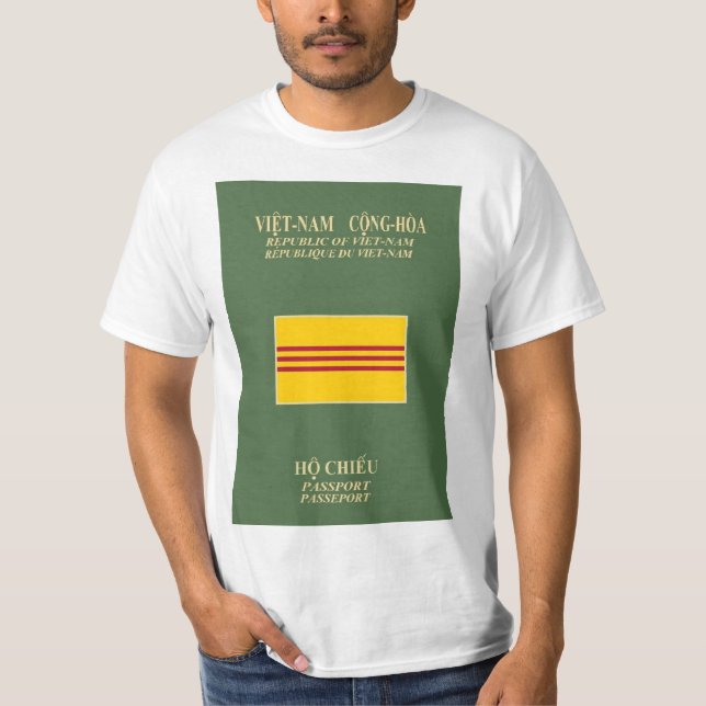 Vietnamese Passport - Flag of South Vietnam T-Shirt (Front)