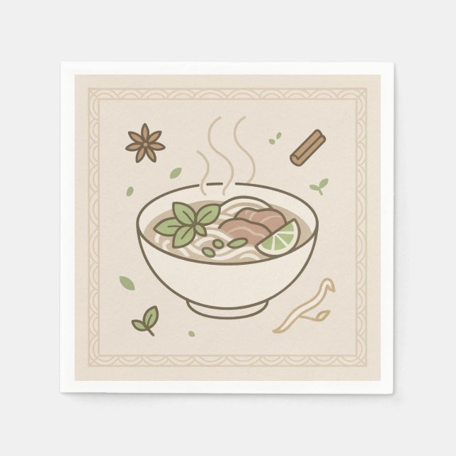 Vietnamese Pho (U.S. Restaurant Style) Napkin (Front)
