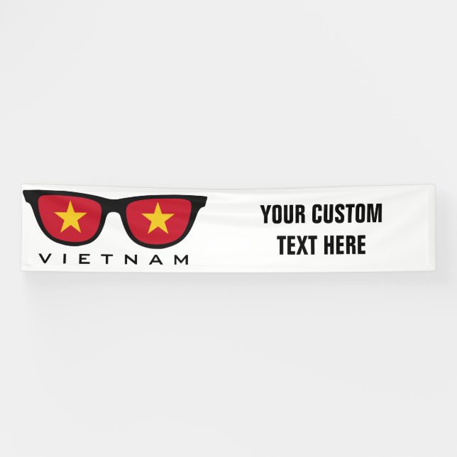 Vietnamese Shades custom text & colour banner (Horizontal)