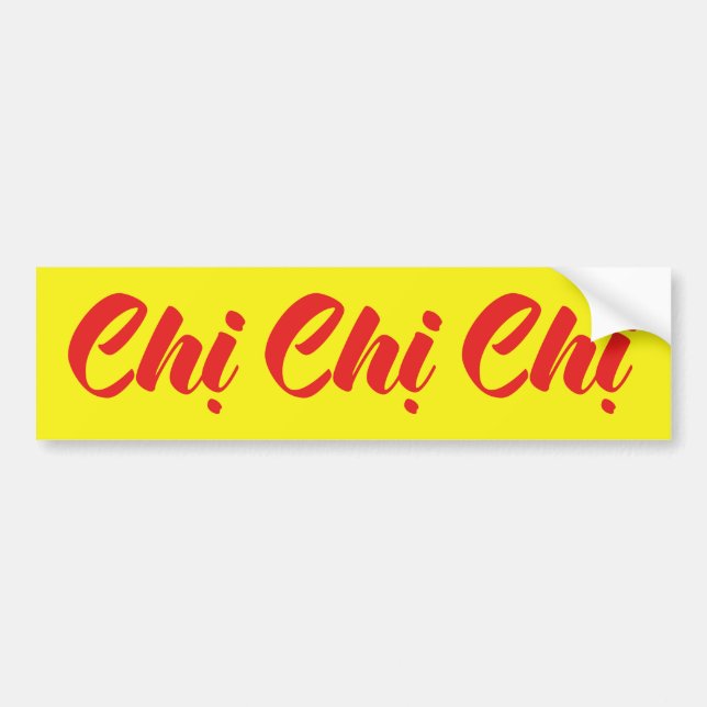 Vietnamese Sister - Chị ~ Tiếng Việt Language Bumper Sticker (Front)