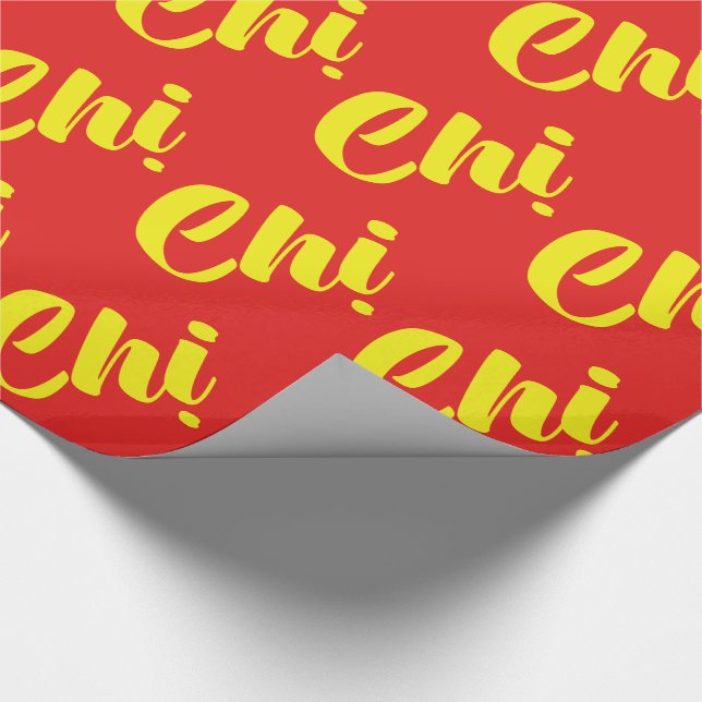 Vietnamese Sister - Chị ~ Tiếng Việt Language Wrapping Paper (Corner)