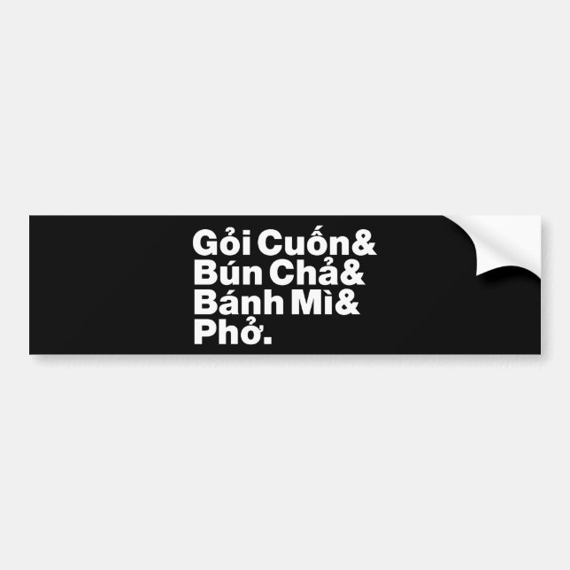Vietnamese Street Food Bumper Sticker (Front)