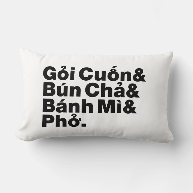 Vietnamese Street Food Lumbar Cushion (Front)