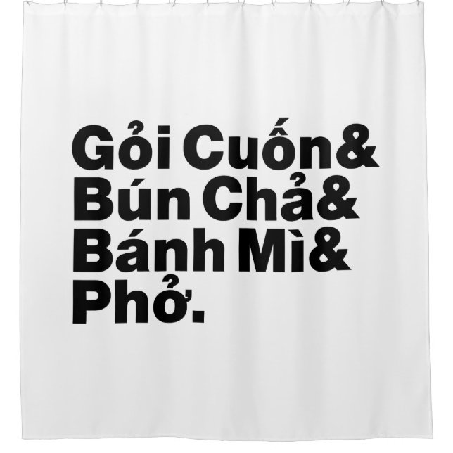 Vietnamese Street Food Shower Curtain (Front)