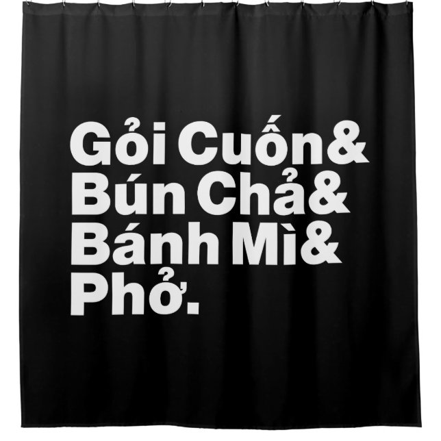 Vietnamese Street Food Shower Curtain (Front)