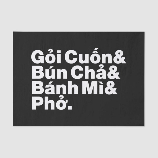 Vietnamese Street Food Tissue Paper (Front)