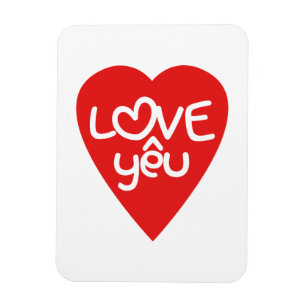 Vietnamese Valentine ♥ Love Yêu ♥ Asian Wordplay Magnet