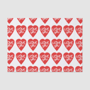 Vietnamese Valentine ♥ Love Yêu ♥ Asian Wordplay Tissue Paper