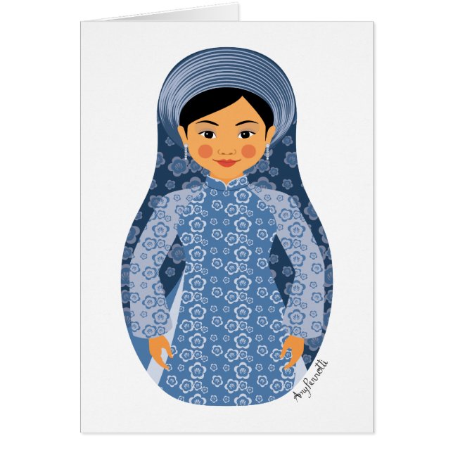 Vietnamese Water Matryoshka Card (Front)