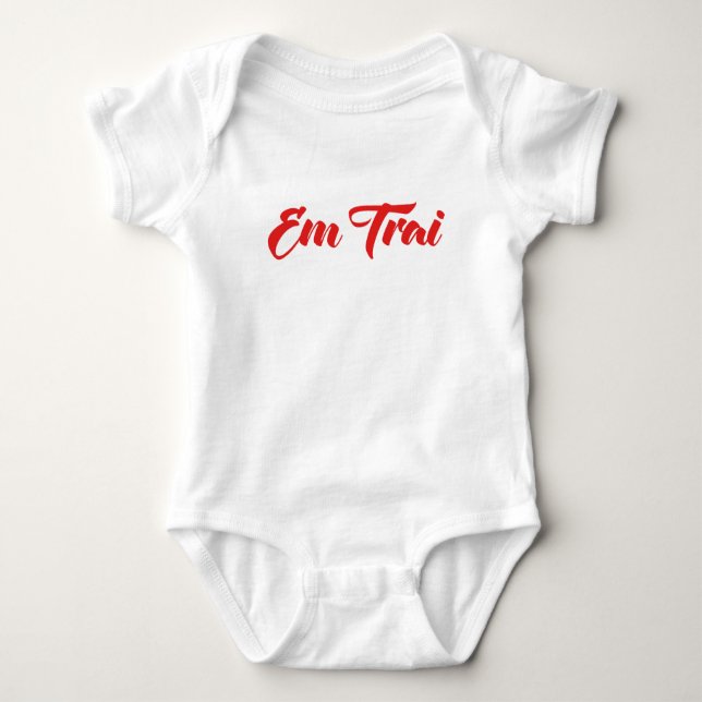 Vietnamese (Young) Brother - Em Trai ~ Tiếng Việt Baby Bodysuit (Front)