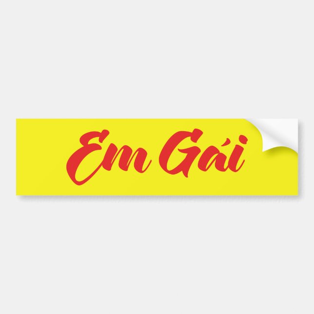 Vietnamese (Young) Sister - Em Gái ~ Tiếng Việt Bumper Sticker (Front)