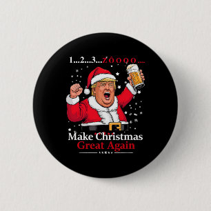 Vietnammese Christmas Party Beer Funny Trump 123 Z 6 Cm Round Badge