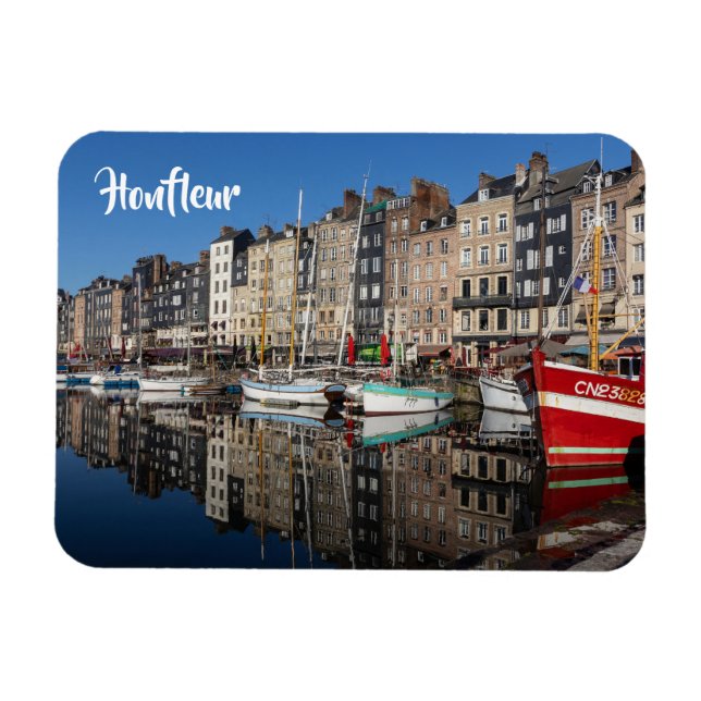 Vieux Bassin, (Old Harbour) Honfleur, France Magnet (Horizontal)