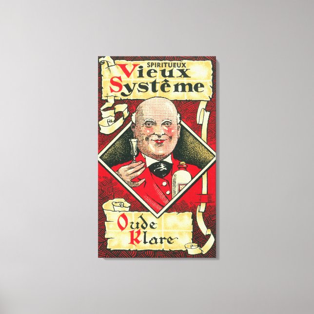Vieux Systeme Wine LabelEurope Canvas Print (Front)