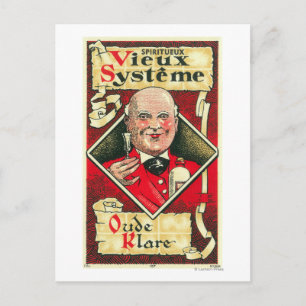 Vieux Systeme Wine LabelEurope Postcard