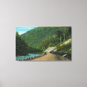 View Along Cold River of Eastern Slope of Canvas Print