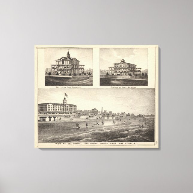 View at Sea Grove, Cape May Point Canvas Print (Front)