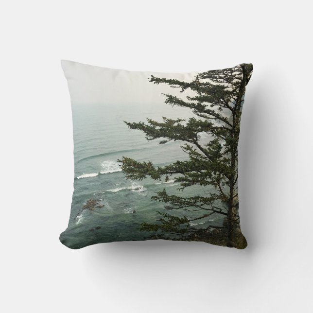 View at Simpson Reef Overlook, Oregon Coast Cushion (Front)