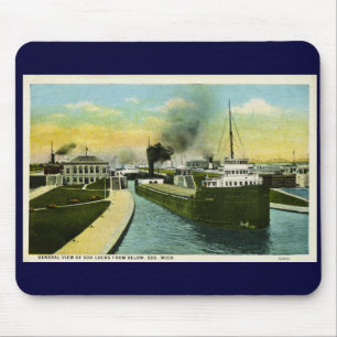 View Below the Soo, Soo Locks, Michigan Mouse Pad