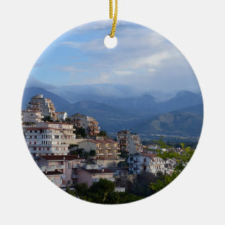 View From A Calabrian Hill Town Ceramic Tree Decoration
