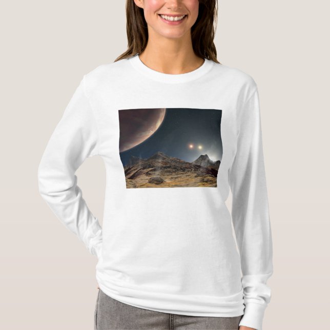View from a hypothetical moon in orbit T-Shirt (Front)